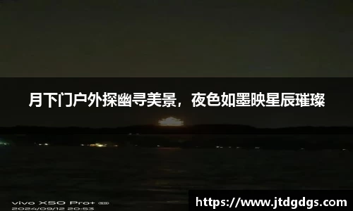 月下门户外探幽寻美景，夜色如墨映星辰璀璨