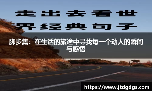 脚步集：在生活的旅途中寻找每一个动人的瞬间与感悟
